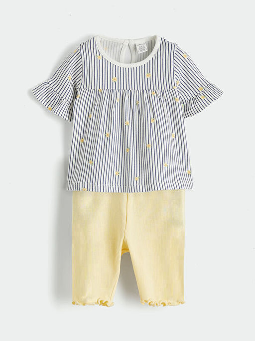 ?izgili K?z Bebek Bluz ve Tayt