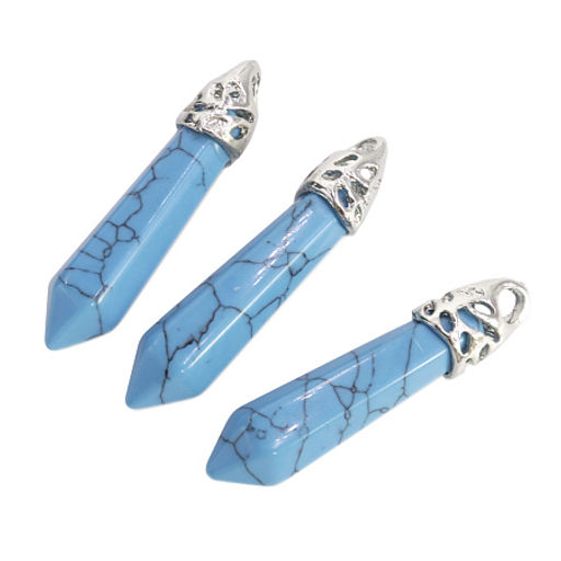 Подвеска маятник камень уп-3шт Бирюза привлекает удачу, карьерный рост, изобилие