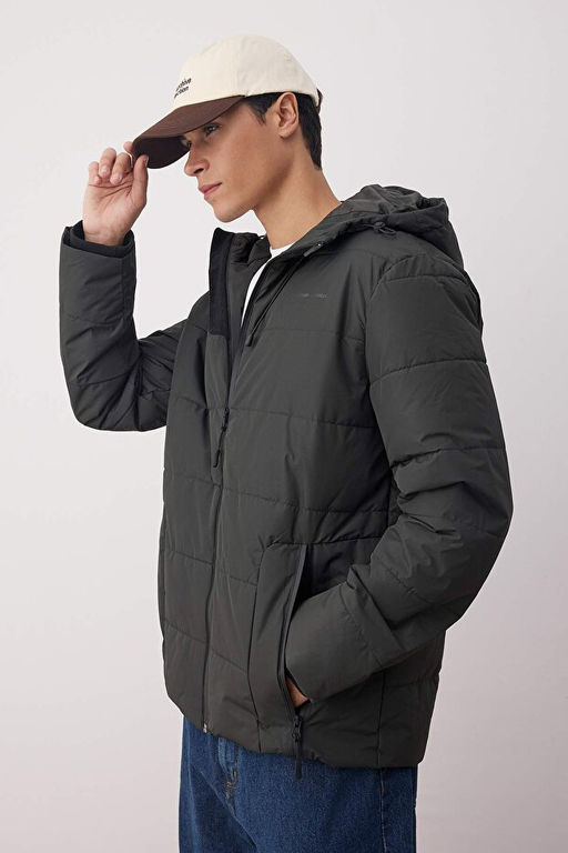 Haki Regular Fit _i_me K__l_k Erkek Mont TMNAW26MO00000 - Trendyolmilla фото 2