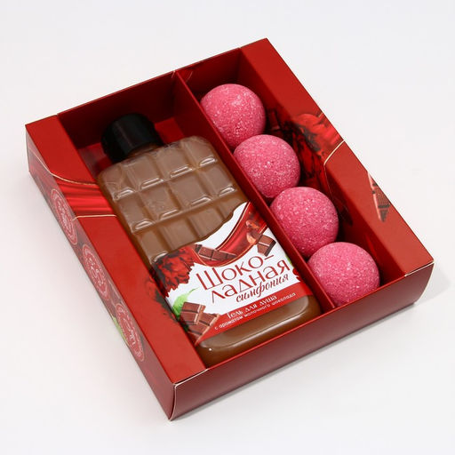 Подарочный набор «Сладкие моменты»: гель для душа 300 мл и бомбочки для ванны 4 шт., Чистое счастье