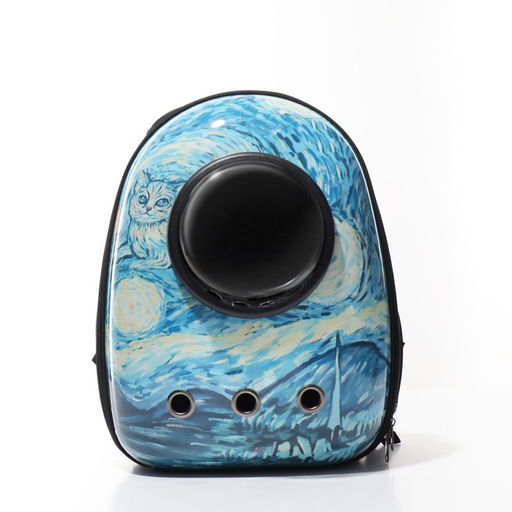 Рюкзак для переноски животных с окном для обзора Волны, 32 х 26 х 44 см - Пижон фото 2