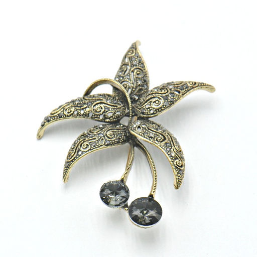 Брошь с кристаллом "swarovski"