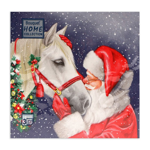 Цена за 2 шт. Салфетки новогодние бумажные Верный друг, 3 слоя, 33?33 см, 20 шт.