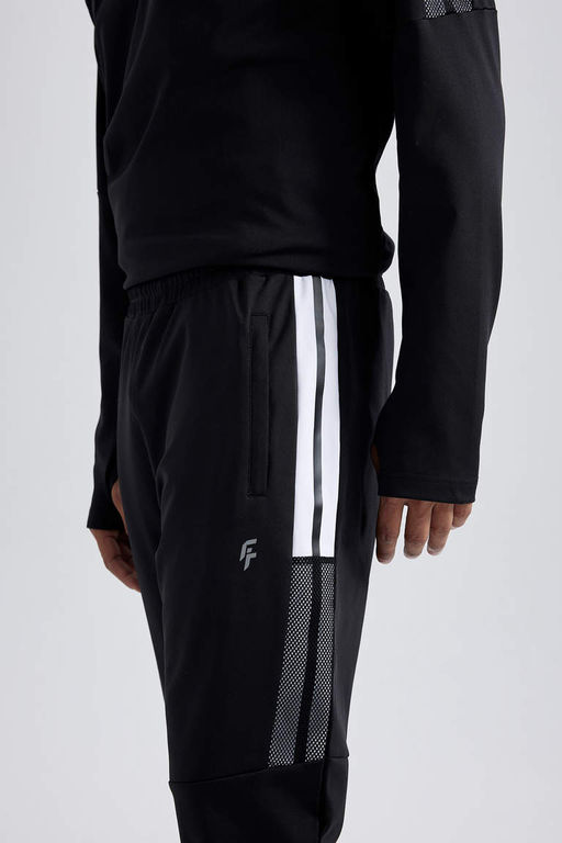 DeFactoFit Облегающие спортивные штаны для бега со стандартными штанинами и двойными карманами, тканевые спортивные штаны для бега для дайвинга  фото 6