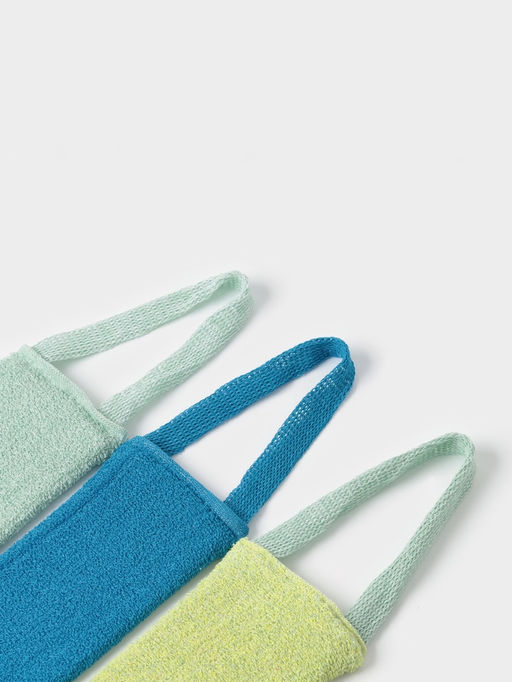 Цена за 2 шт. Мочалка - лента для тела Доляна «Нежность», хлопковая, 40×11 см, МИКС