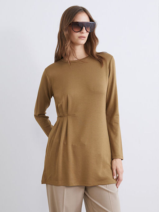 Bisiklet Yaka B?zg?l? Kad?n Tunik