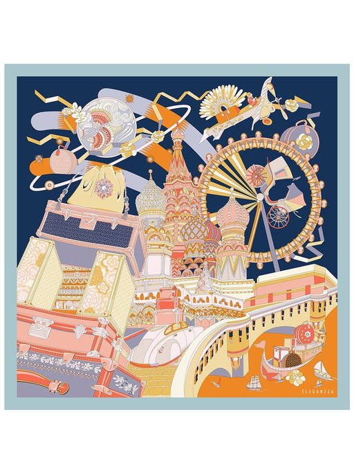 Платок жен. шелк 53х53 SS03-8305-12 - Eleganzza фото 2