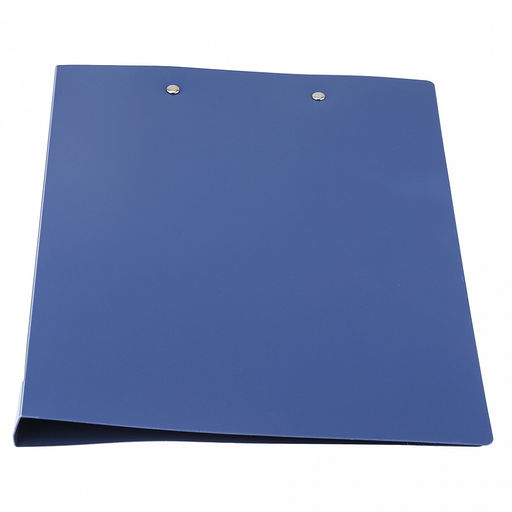 Папка с 2-мя зажимами А4, ширина корешка 20мм, пластик, цвет - синий (Китай)