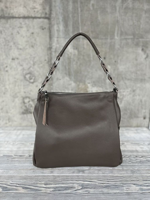 Женская кожаная сумка хобо 8919-9 Хаки - Sergio valentini фото 2