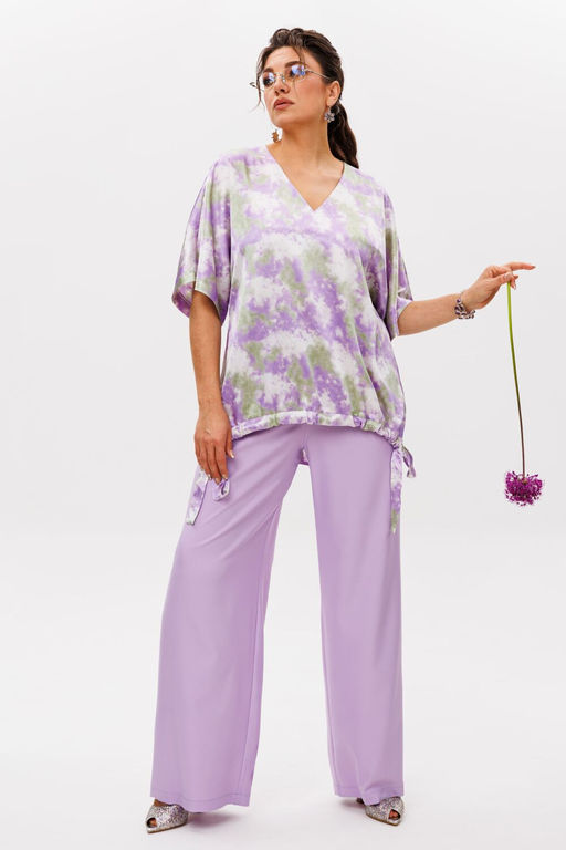 Блуза ANELLI 1606 лавандовое поле  фото 8