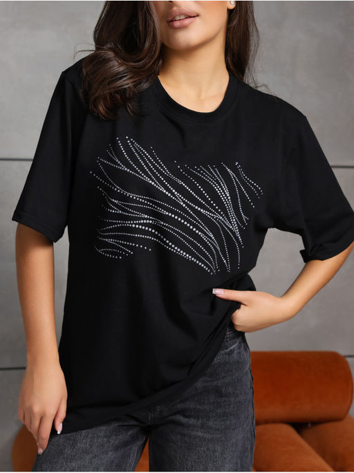 Футболка Блеск черный женская - София фото 6