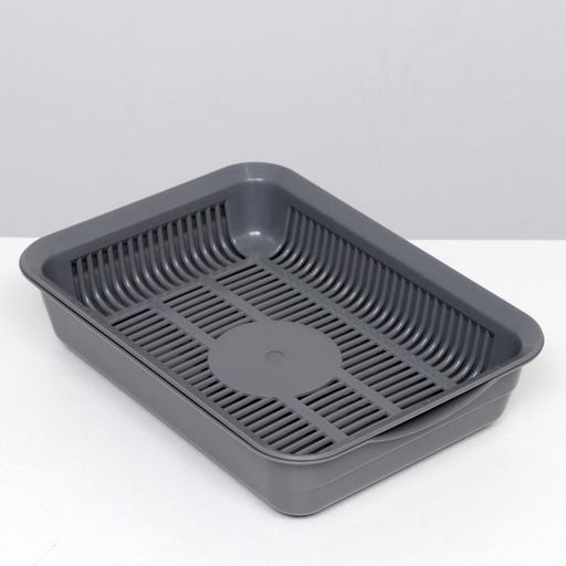 Туалет с сеткой, 35,5х26х7 см, серый - Simaland фото 3