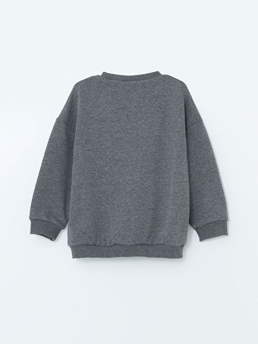 Bisiklet Yaka Bask?l? Erkek Bebek Sweatshirt - Waikiki фото 3