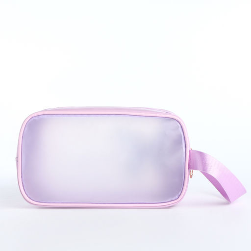 Косметичка на молнии для бассейна, с ручкой, с принтом Бабочка, сиреневая - Simaland фото 2