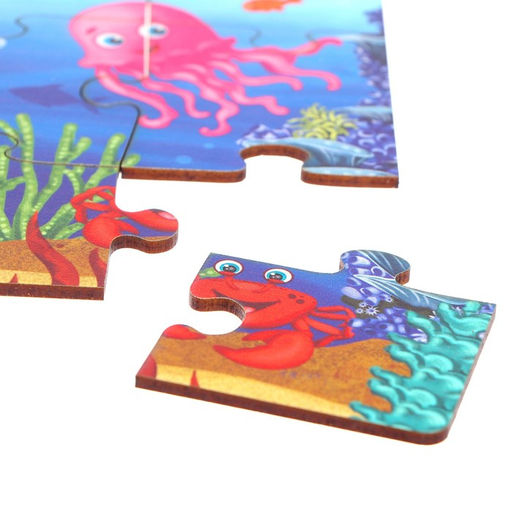 Игровой и обучающий набор Кто живёт в море, пазл + картонная книга - Лесная мастерская фото 4