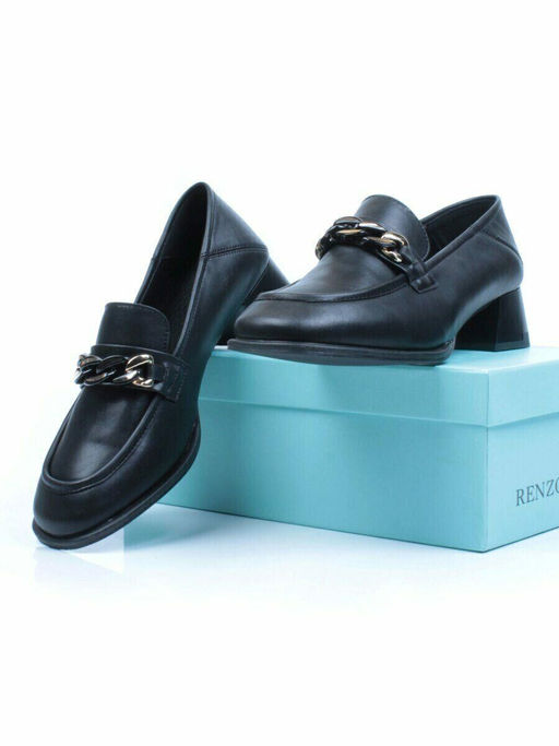 03-PDG196-1 BLACK Лоферы женские (натуральная кожа) - Фабричный китай фото 17