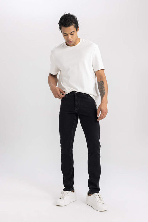 Pedro Slim Fit Джинсовые брюки узкого кроя с нормальной талией и узкими штанинами - Defacto фото 2