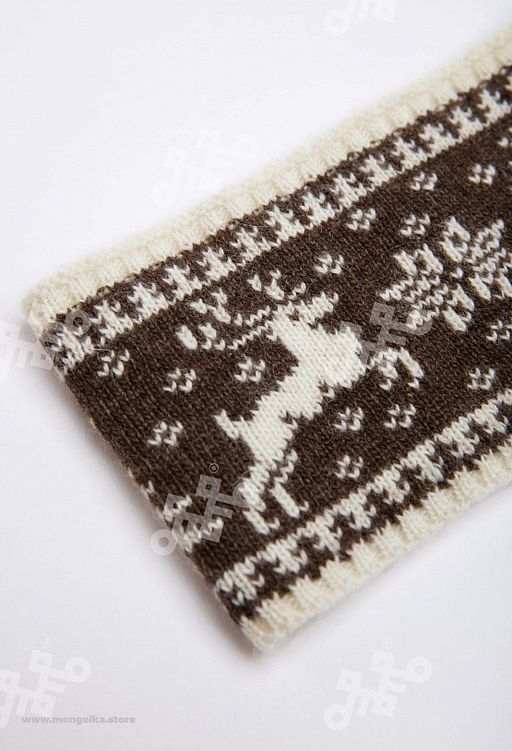 Повязка из 100% монгольской шерсти (арт. 05110) - Тод оймс ххк фото 3