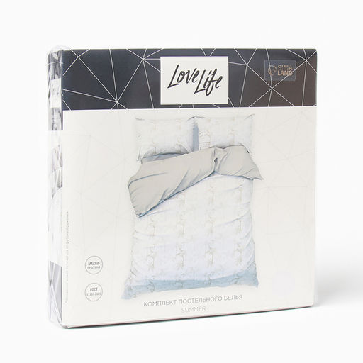 Постельное бельё LoveLife евро Summer 200х220см,225х240см,50х70см-2шт, жатка, 100% п/э, 100гр/м2 фото 5