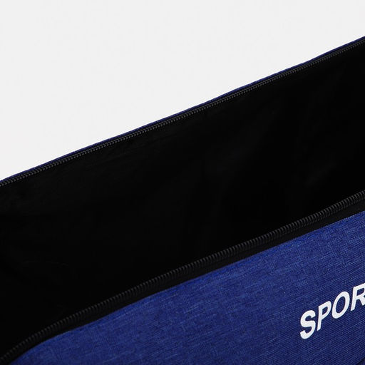 Сумка спортивная на молнии, наружный карман, длинный ремень, цвет синий - Simaland фото 4