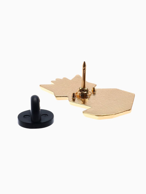 Значок Графичные животные лиса, оранжево-белый в золоте