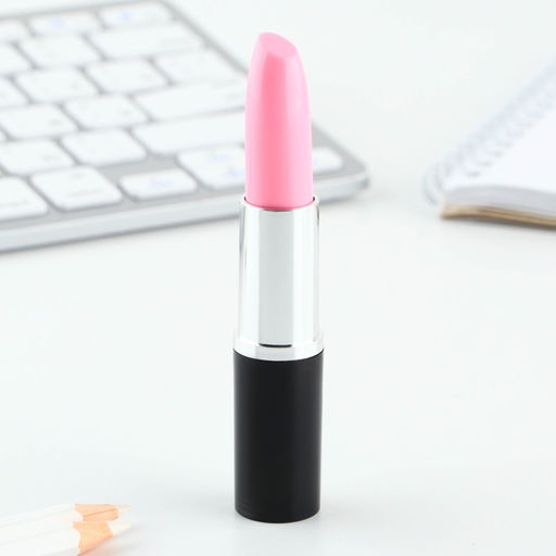 Ручка прикол шариковая помада 8 марта на подложке