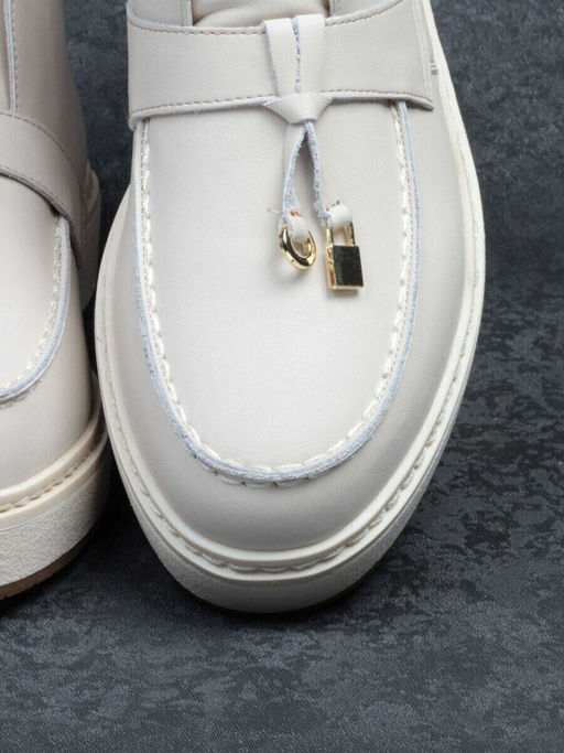 01-5172-3 BEIGE Ботинки женские демисезонные (натуральная кожа, байка)