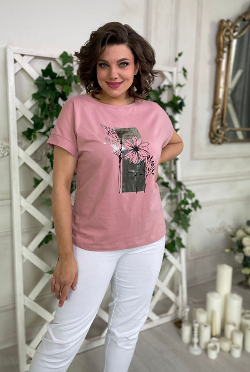 Футболка Rumoda 2054 розовый/короткий рукав  фото 5