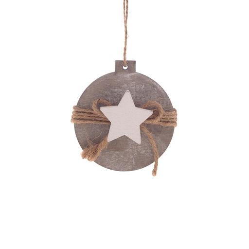 Украшение новогоднее "Шар со звездой", L8 W2 H8,5 см, 2в.