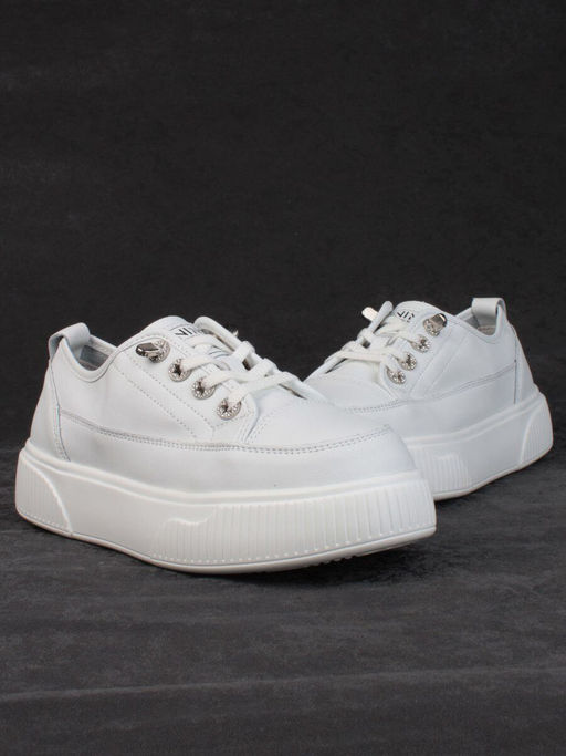 05-SD8-1D WHITE Кроссовки женские (натуральная кожа) - Фабричный китай фото 12