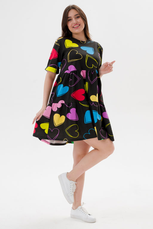 Платье женское из кулирки Бохо солнечное сердце - Амадэль фото 5