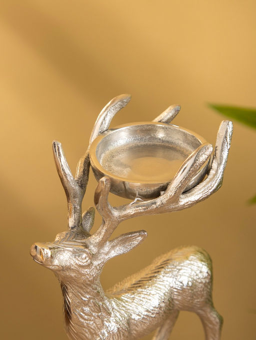 Подсвечник Лесной олень, 13?7.5?18 см, алюминий