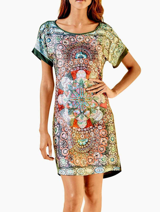 Платье, зелено-пестрое - Linea tesini фото 3