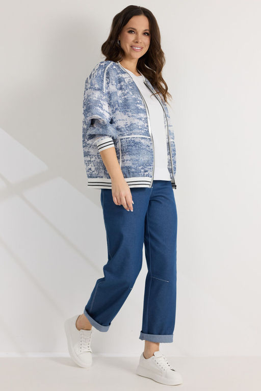 Костюм Magia mody 2558 бело-голубой+синий