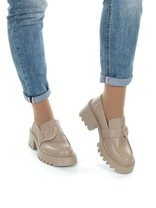 03-C1803-2 DK.BEIGE Лоферы женские (натуральная кожа)