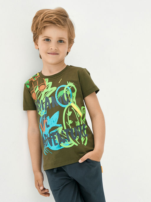 Футболка для мальчика цвета хаки - Kogankids фото 4