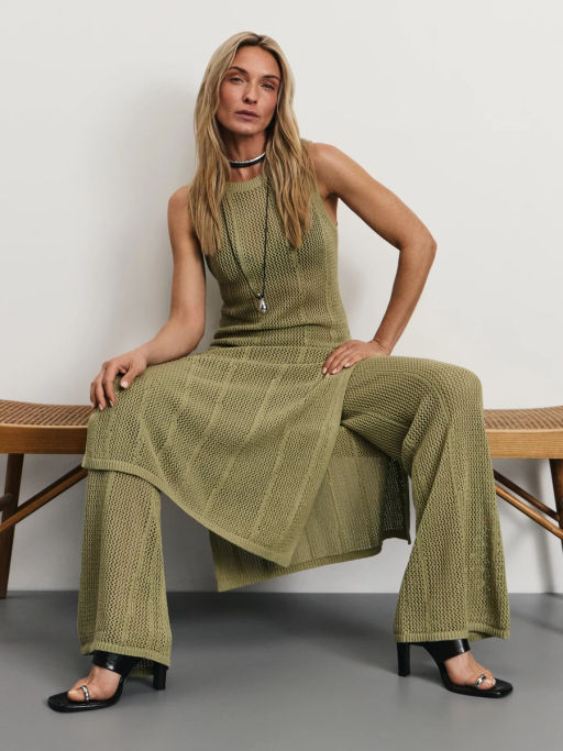 Прямые вязаные брюки / Zarina  фото 3