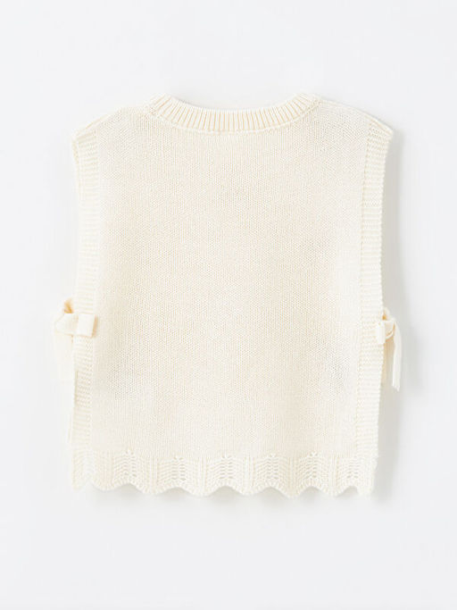 Bisiklet Yaka ?i?ekli K?z ?ocuk Triko S?veter - Waikiki фото 3