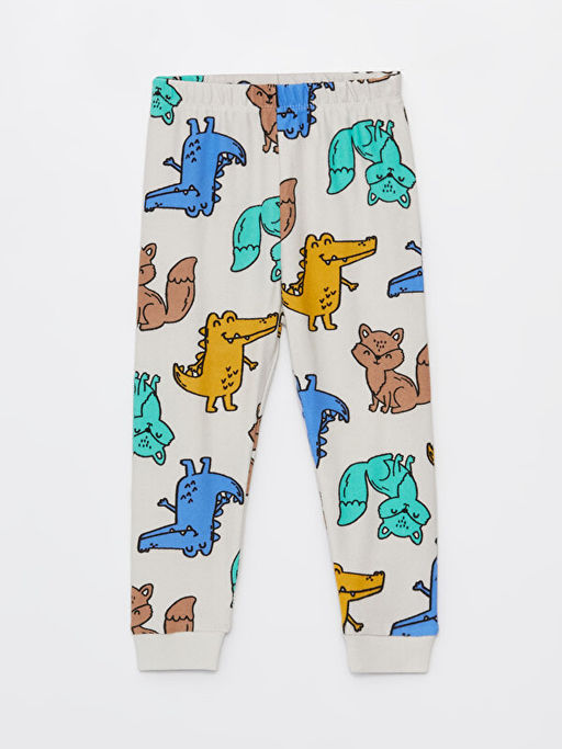 Bisiklet Yaka Uzun Kollu Desenli Erkek Bebek Pijama Tak?m? - Waikiki фото 3