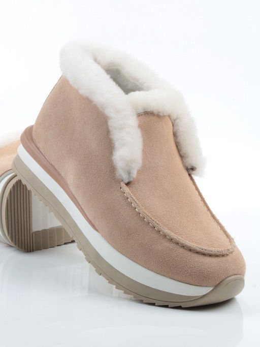 04-5521-2 APRICOTS Ботинки зимние женские (натуральная кожа, 100% шерсть)