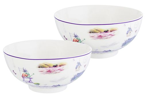 Набор 2 салатников - 15*15*7 см 700 мл Лаванда NEW BONE CHINA - Elan gallery фото 3