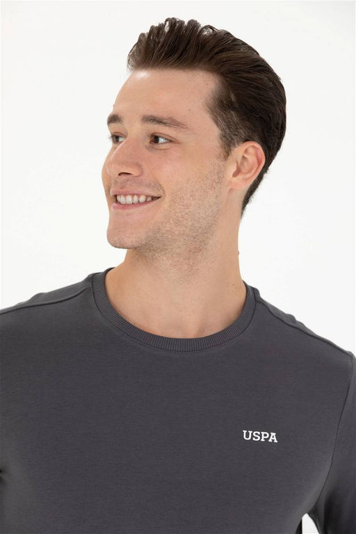 U. S. Polo Assn Мужской свитшот антрацитового цвета с круглым вырезом - U.s. polo assn фото 10