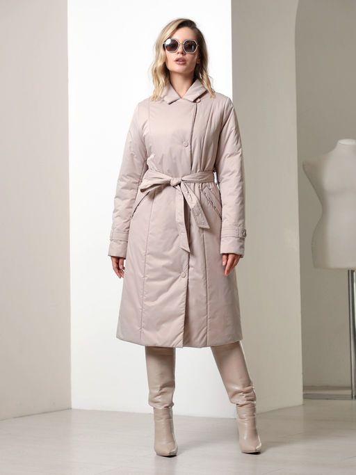 Пальто дем. бежевый - Dizzyway фото 2