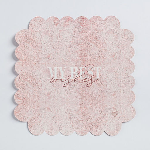 Цена за 5 шт. Коробка для печенья, кондитерская упаковка с пластиковой крышкой, My best wishes, 21?21?3 см