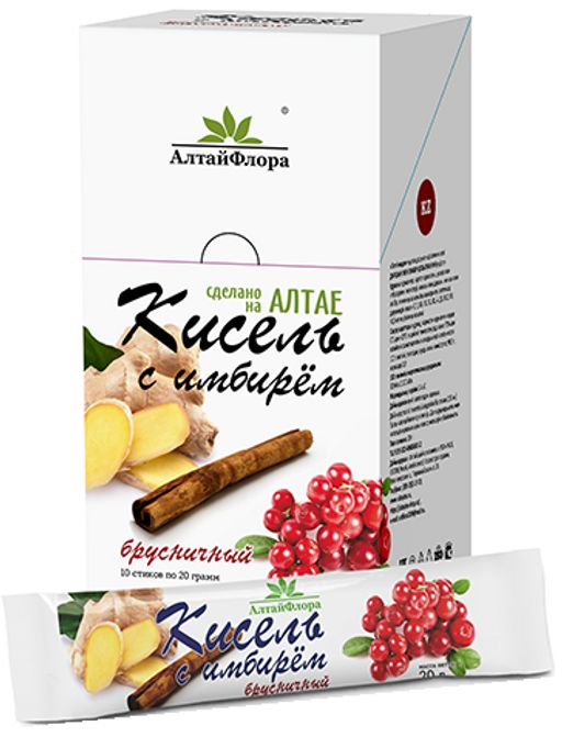 Кисель имбирный Брусничный с корицей и имбирем - Алтайфлора фото 2