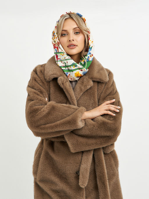 Шуба женская с поясом - Glenfield фото 11