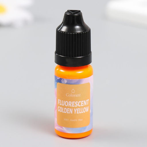 Краска - пигмент для воска «Флуоресцентный золотисто-желтый», 10 мл