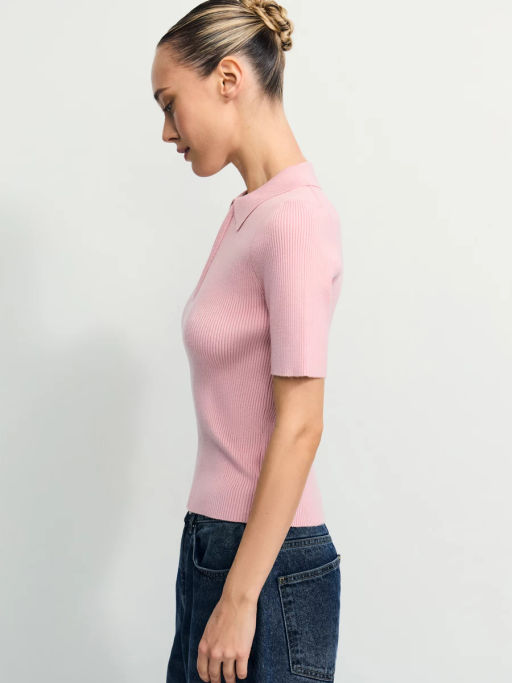 Джемпер в рубчик с молнией / Zarina фото 5