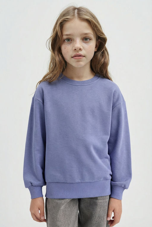 Relax Fit Basic Sweatshirt K_z _ocuk - Defacto фото 3