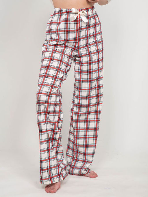 Брюки пижамные женские 1311 молочная клетка 590 Be Friends  фото 5